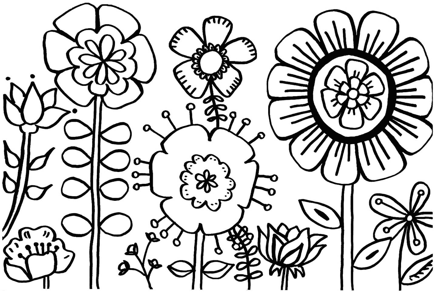 Detail Kumpulan Gambar Bunga Untuk Diwarnai Nomer 43