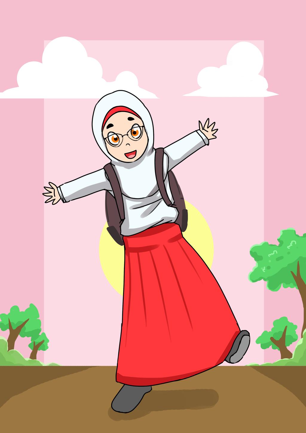 Detail Kumpulan Gambar Kartun Anak Sd Tidak Pakai Jilbab Nomer 28