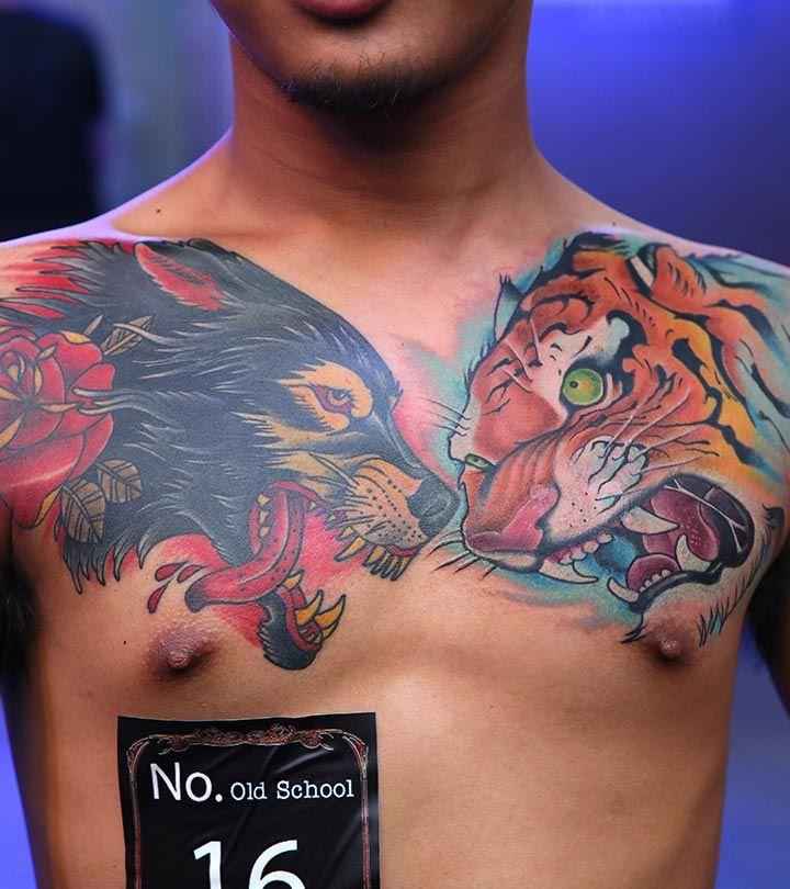 Detail Kumpulan Gambar Tato Di Dada Keren Berwarna Nomer 8