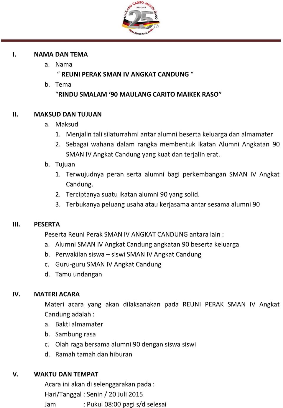 Detail Kumpulan Proposal Reuni Smp Nomer 12