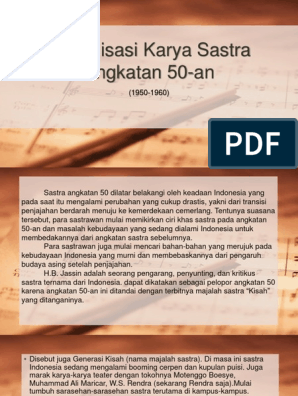 Detail Kumpulan Puisi Angkatan 50 Nomer 14