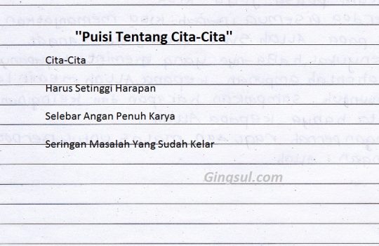 Detail Kumpulan Puisi Cita Citaku Nomer 19