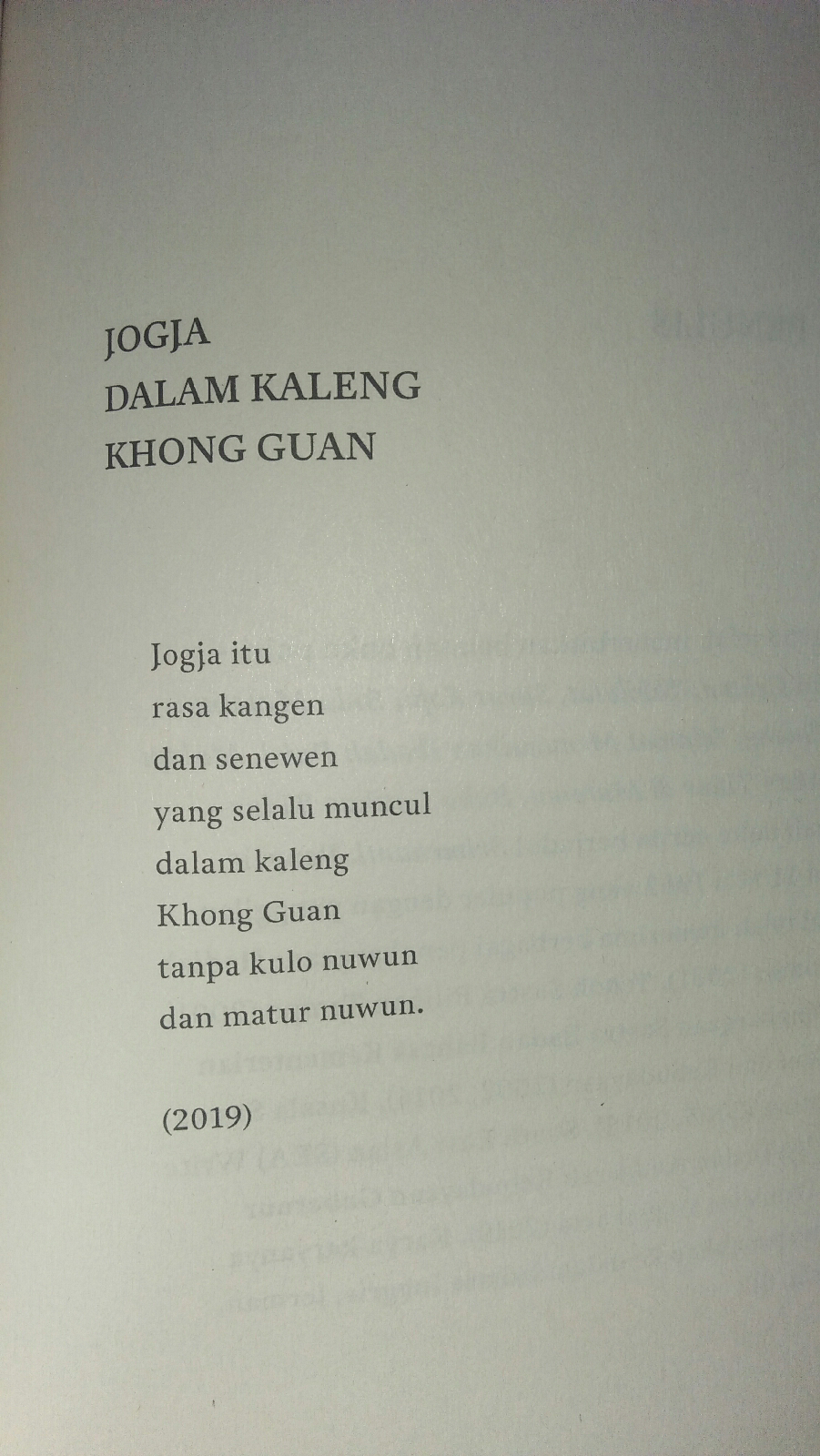 Detail Kumpulan Puisi Joko Pinurbo Nomer 6