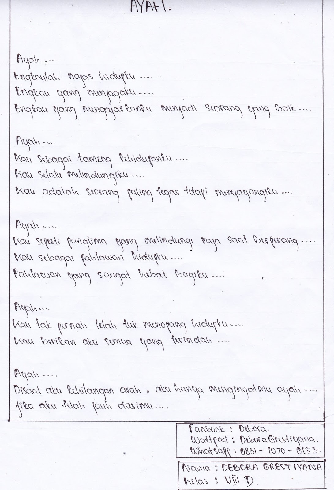 Detail Kumpulan Puisi Tentang Ayah Dan Ibu Nomer 36