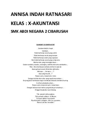 Detail Kumpulan Puisi Tentang Persahabatan Nomer 4