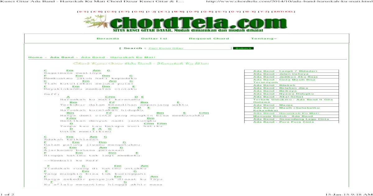 Detail Kunci Gitar Surat Cinta Untuk Starla Chordtela Nomer 47