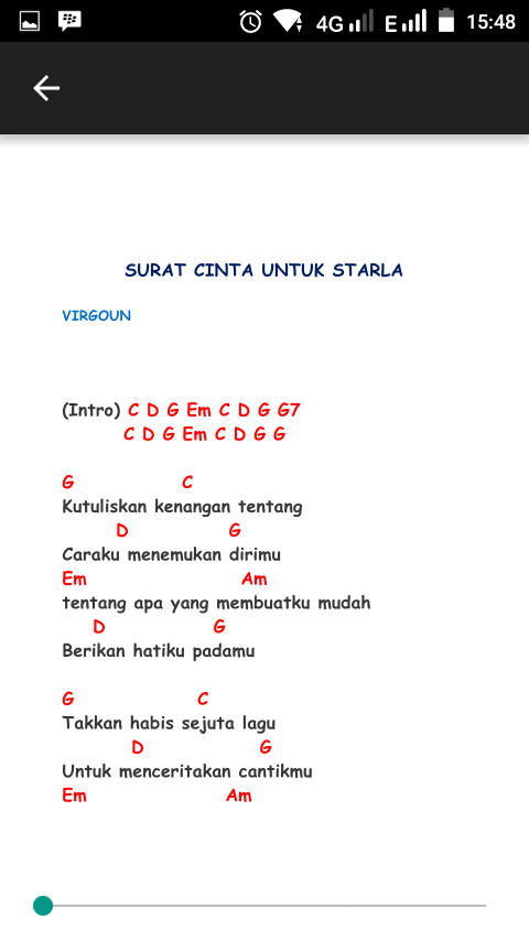 Detail Kunci Gitar Surat Untuk Starla Nomer 22