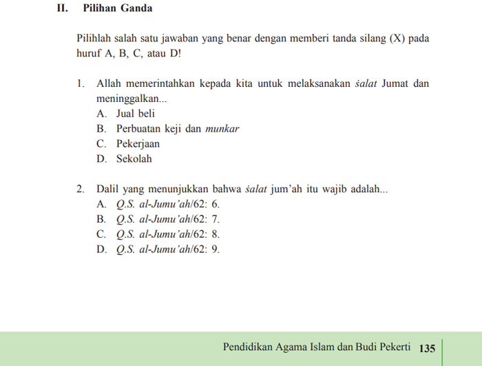 Detail Kunci Jawaban Buku Agama Islam Kelas 7 Kurikulum 2013 Nomer 5