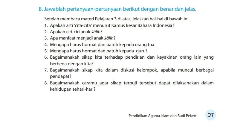 Kunci Jawaban Buku Agama Kelas 5 Kurikulum 2013 - KibrisPDR