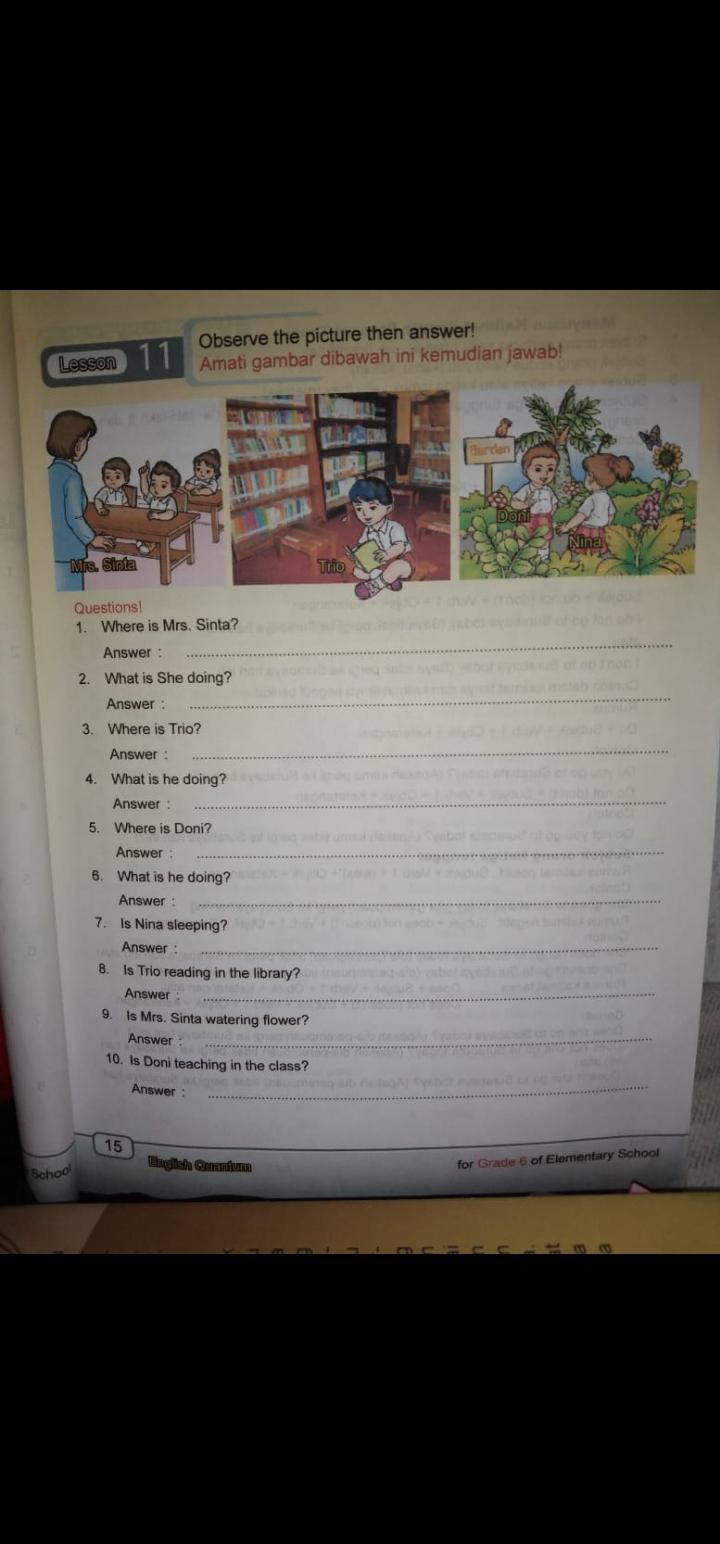 Detail Kunci Jawaban Buku Bahasa Inggris Kelas 6 Nomer 19