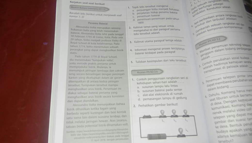 Detail Kunci Jawaban Buku Bupena Kelas 6a Nomer 17