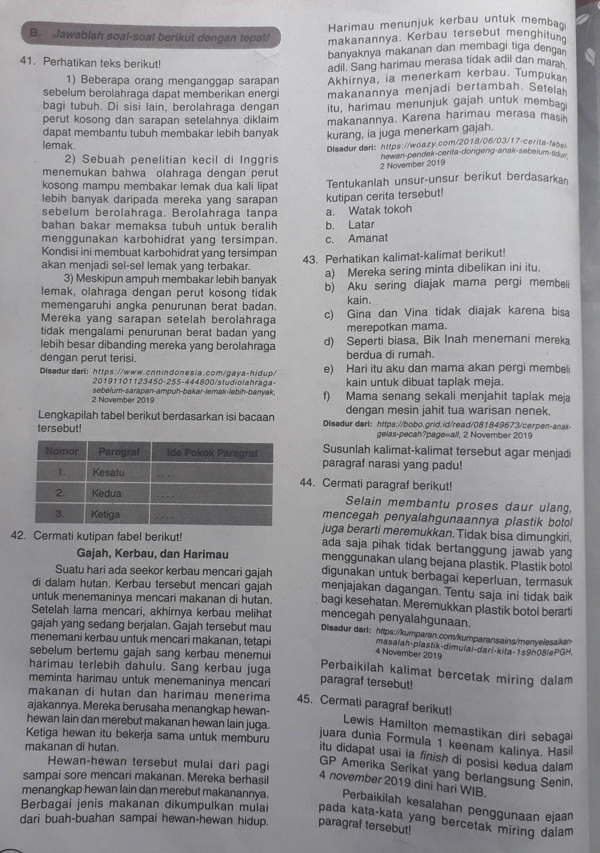 Detail Kunci Jawaban Buku Detik Detik Kelas 6 Nomer 14