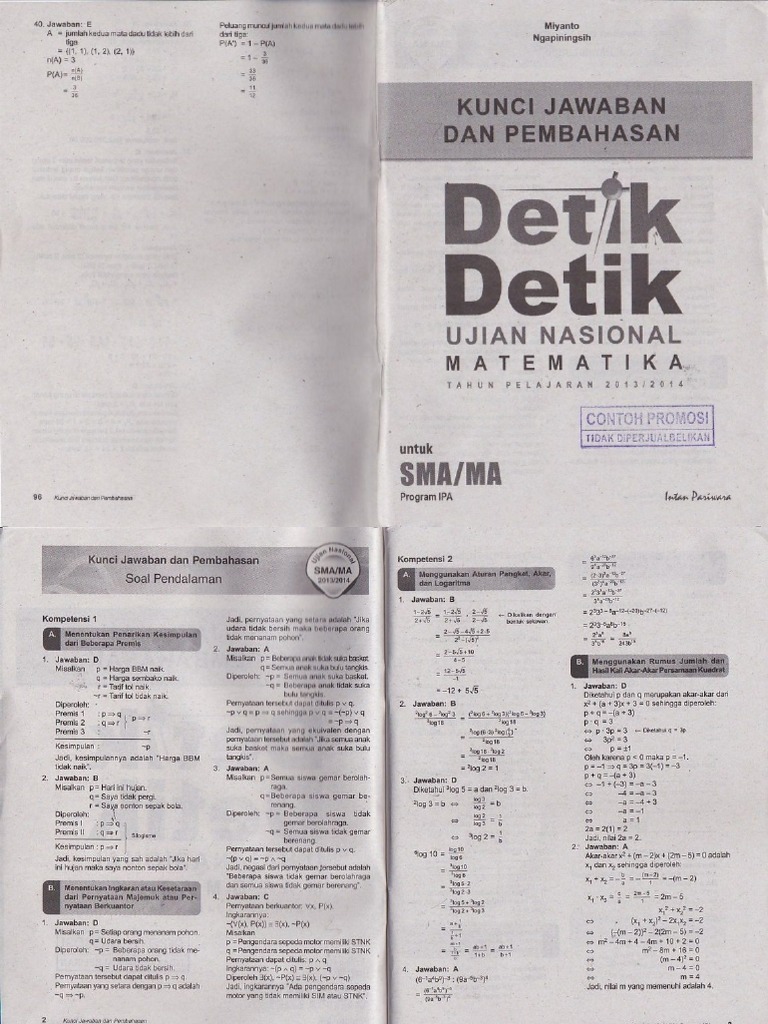 Detail Kunci Jawaban Buku Detik Detik Kelas 6 2020 Ipa Nomer 23