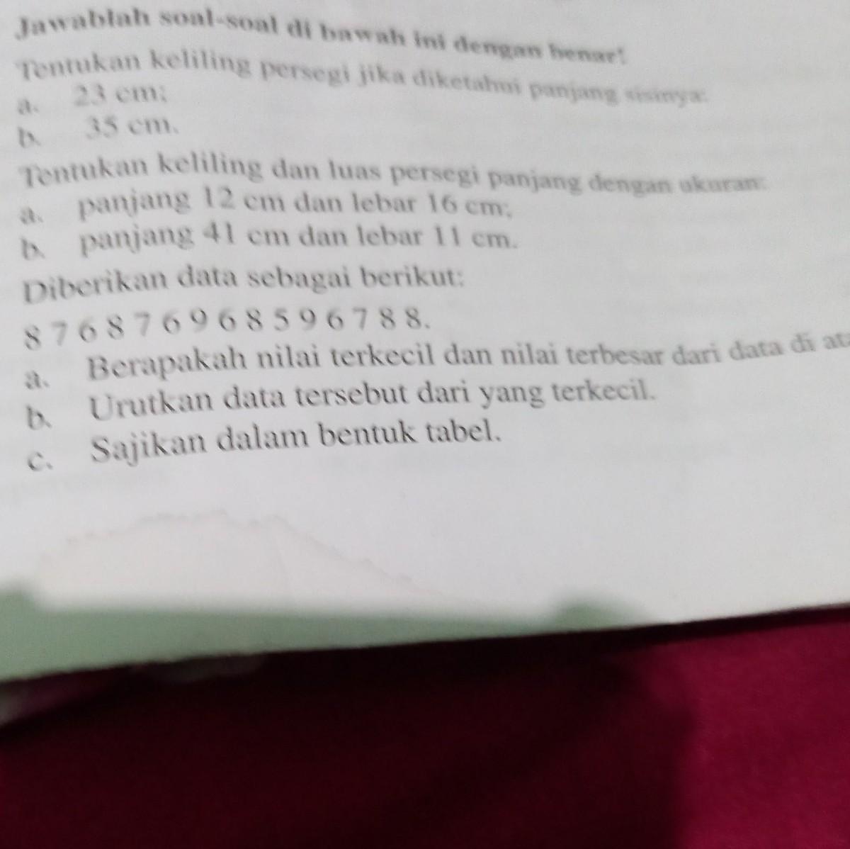 Detail Kunci Jawaban Buku Dunia Matematika Kelas 4 Nomer 29