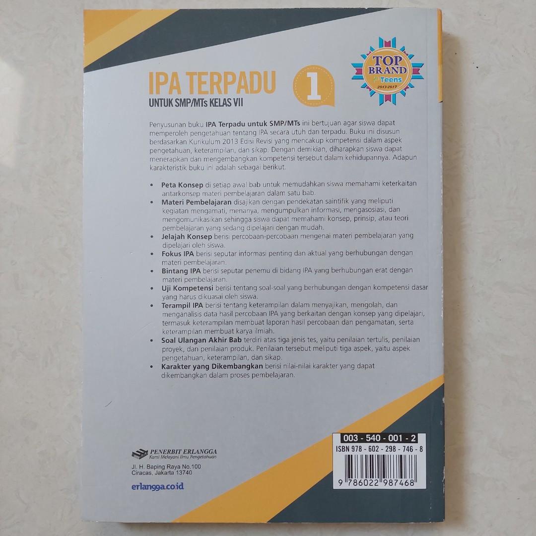 Detail Kunci Jawaban Buku Ipa Terpadu Kelas 7 Penerbit Erlangga Nomer 33