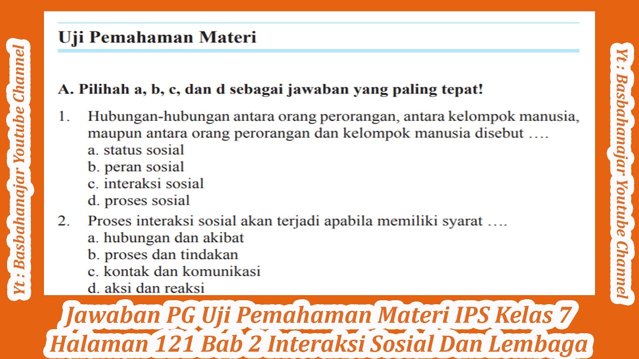 Detail Kunci Jawaban Buku Ips Kelas 7 Kurikulum 2013 Nomer 45