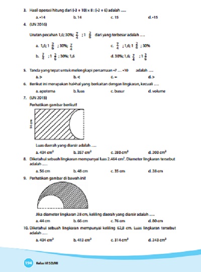 Detail Kunci Jawaban Buku Matematika Kelas 6 Nomer 26