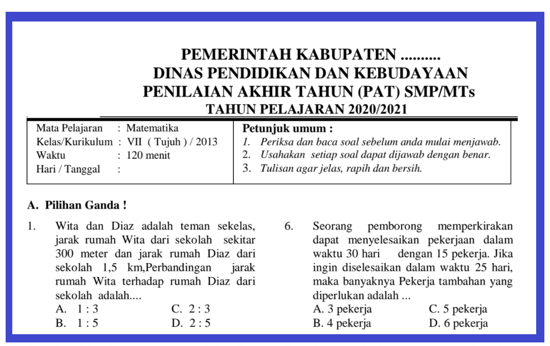 Detail Kunci Jawaban Buku Matematika Kelas 7 Nomer 44