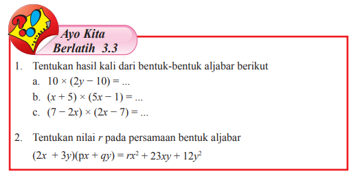 Detail Kunci Jawaban Buku Matematika Kelas 7 Nomer 45