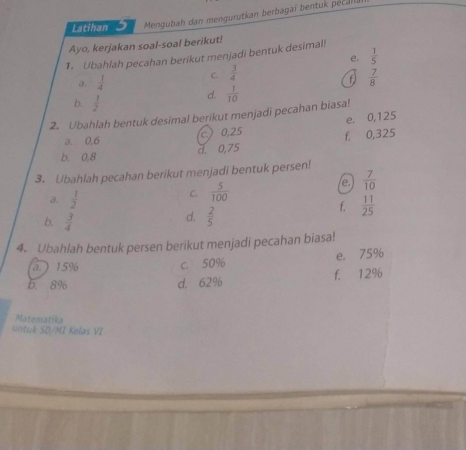 Detail Kunci Jawaban Buku Paket Matematika Kelas 6 Nomer 16
