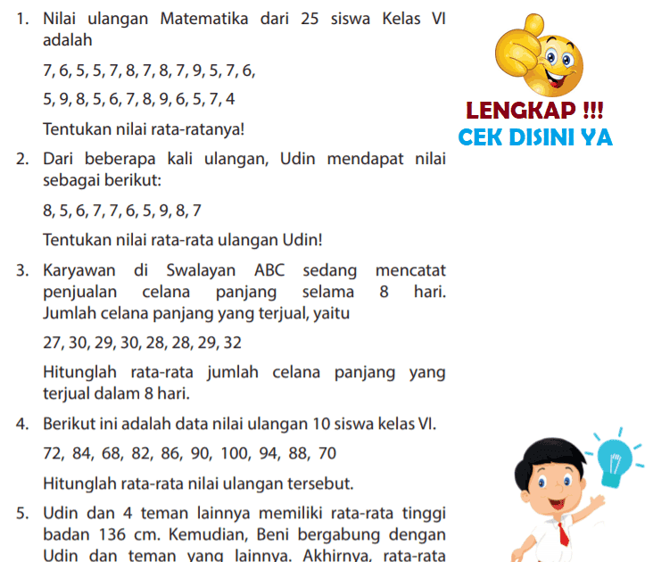 Detail Kunci Jawaban Buku Paket Matematika Kelas 6 Nomer 6