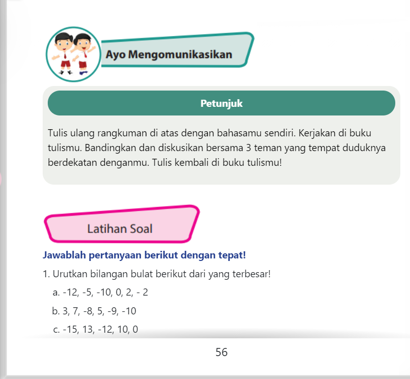 Detail Kunci Jawaban Buku Paket Matematika Kelas 6 Nomer 7