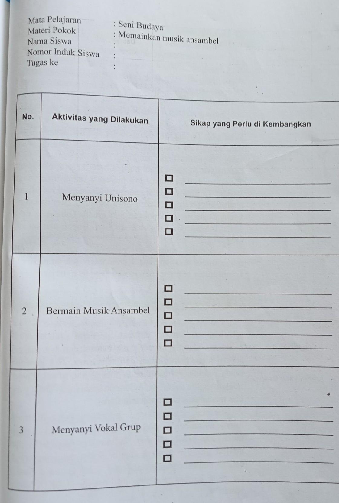 Detail Kunci Jawaban Buku Paket Seni Budaya Kelas 12 Nomer 52