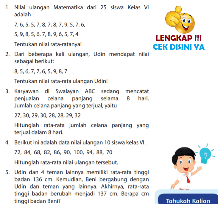 Detail Kunci Jawaban Buku Senang Belajar Matematika Kelas 6 Nomer 3