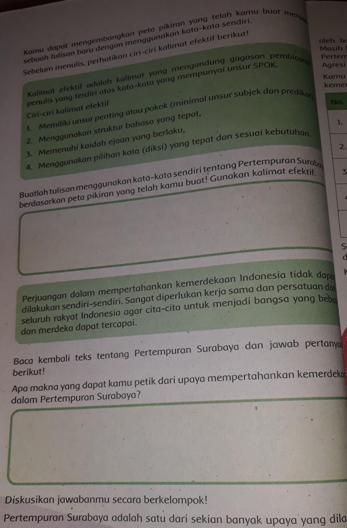 Detail Kunci Jawaban Buku Tema 2 Kelas 6 Halaman 3 Nomer 28