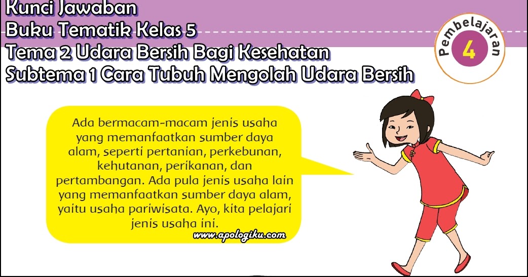 Detail Kunci Jawaban Buku Tema Kelas 5 Nomer 16