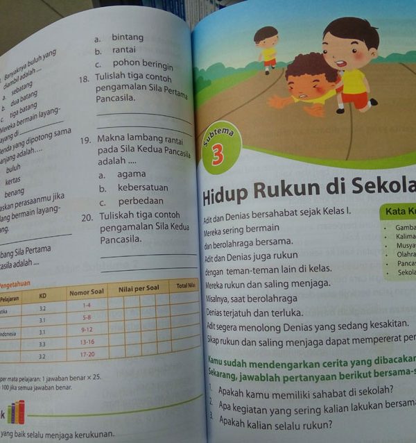 Detail Kunci Jawaban Buku Tematik Kelas 2 Hidup Rukun Nomer 37