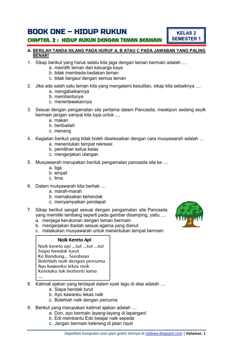 Detail Kunci Jawaban Buku Tematik Kelas 2 Hidup Rukun Nomer 46