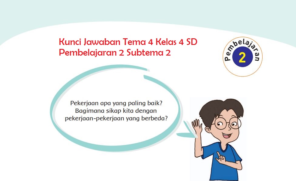 Detail Kunci Jawaban Buku Tematik Kelas 4 Tema 4 Berbagai Pekerjaan Nomer 21