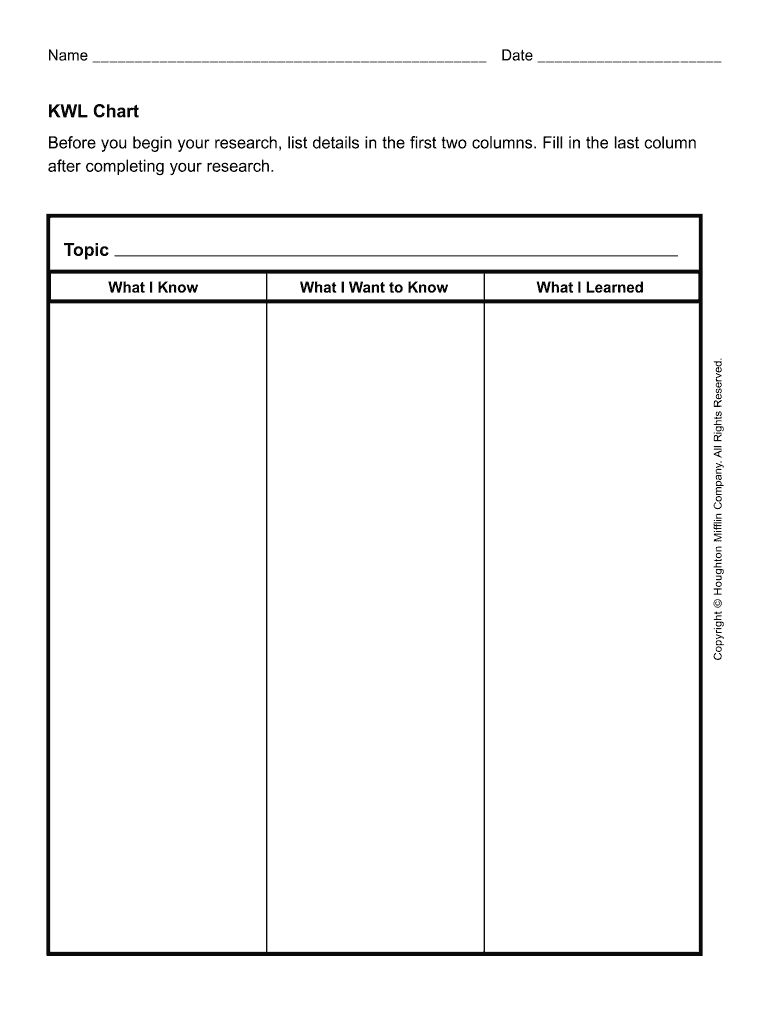 Detail Kwl Chart Template Word Nomer 9