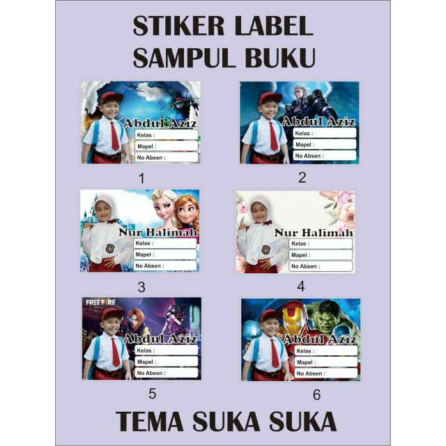 Download Label Buku Tulis Nomer 7