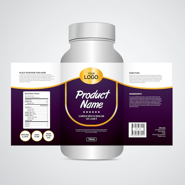 Detail Label Design Template Nomer 4