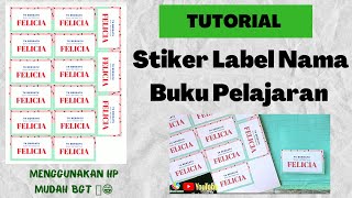 Detail Label Nama Buku Pelajaran Nomer 31