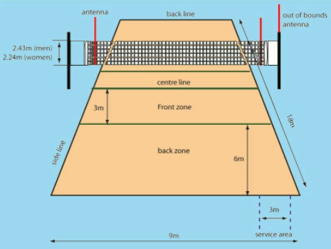 Detail Lapangan Voli Beserta Ukurannya Nomer 7