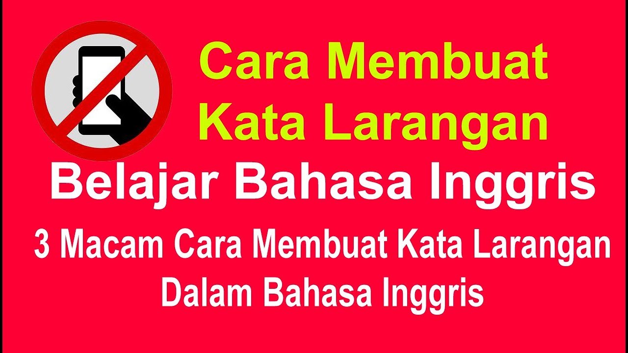 Detail Larangan Dalam Bahasa Inggris Beserta Gambarnya Nomer 21