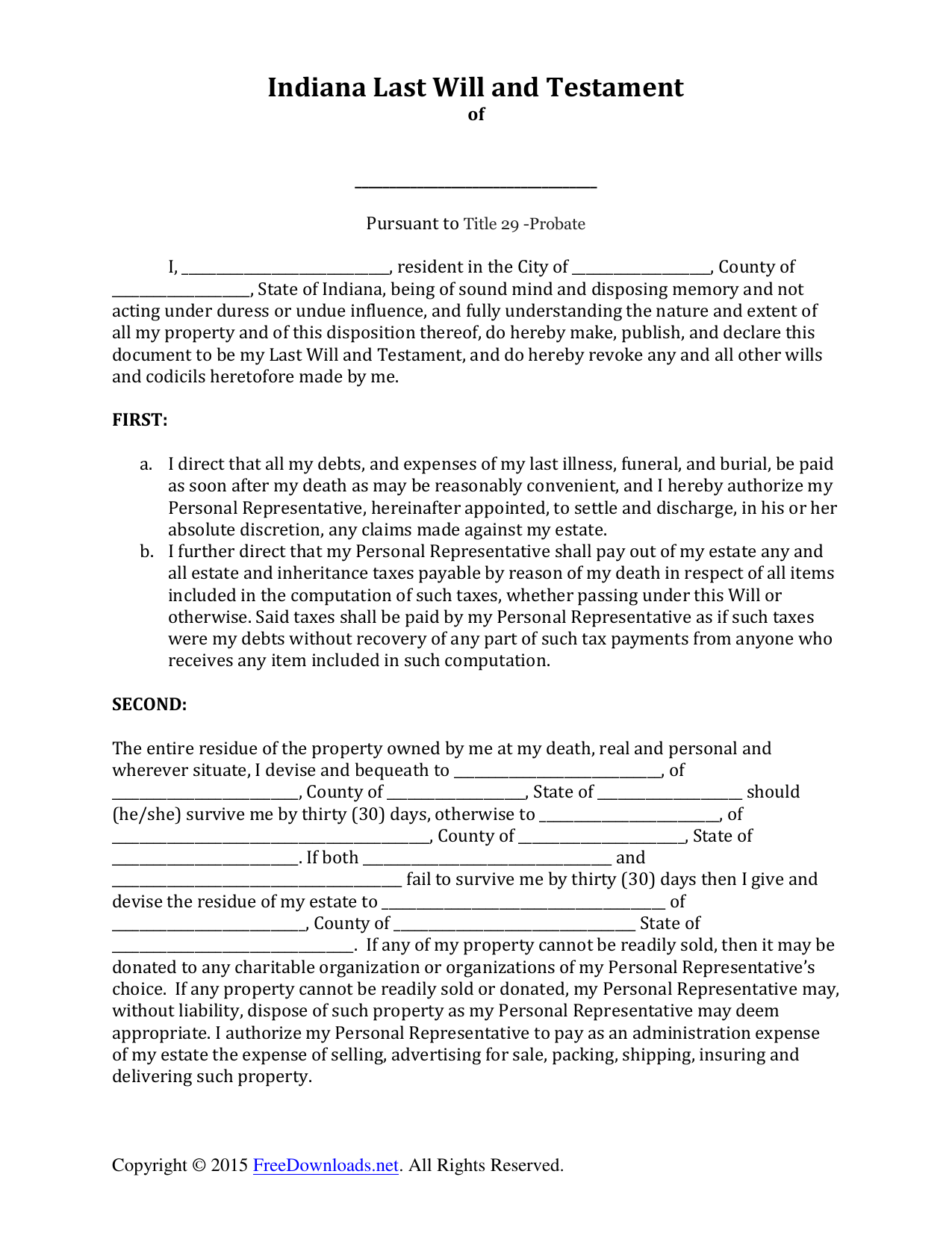 Detail Last Will And Testament Template Nomer 25
