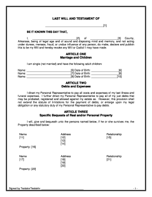 Detail Last Will And Testament Template Nomer 29