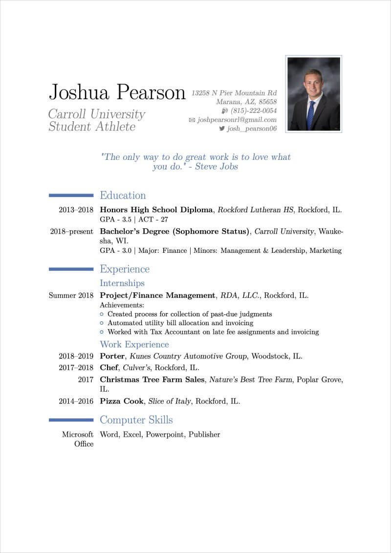 Detail Latex Cv Template Nomer 12