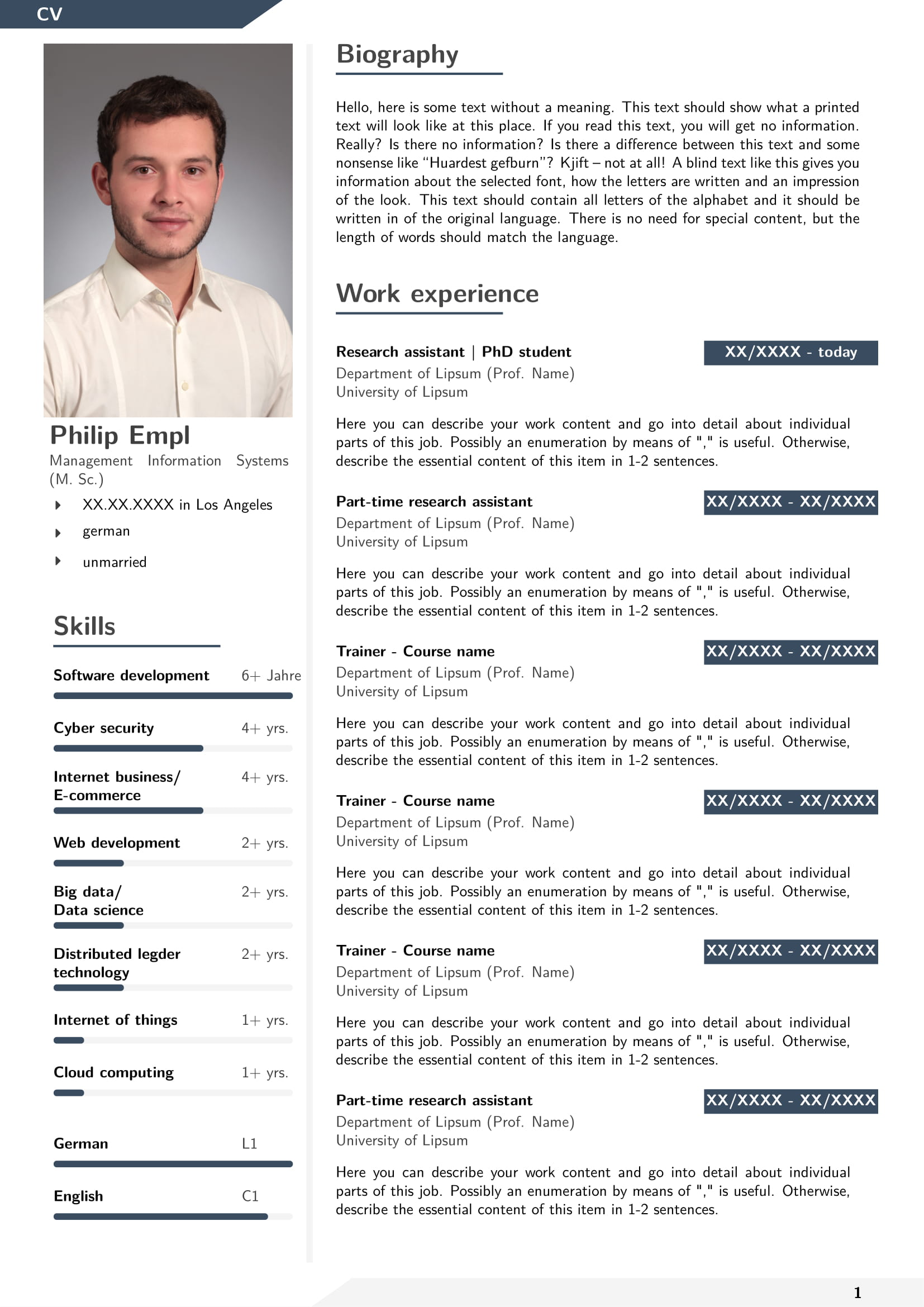 Detail Latex Cv Template Nomer 16