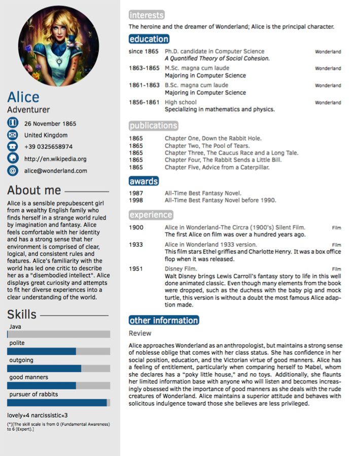 Detail Latex Cv Template Nomer 17