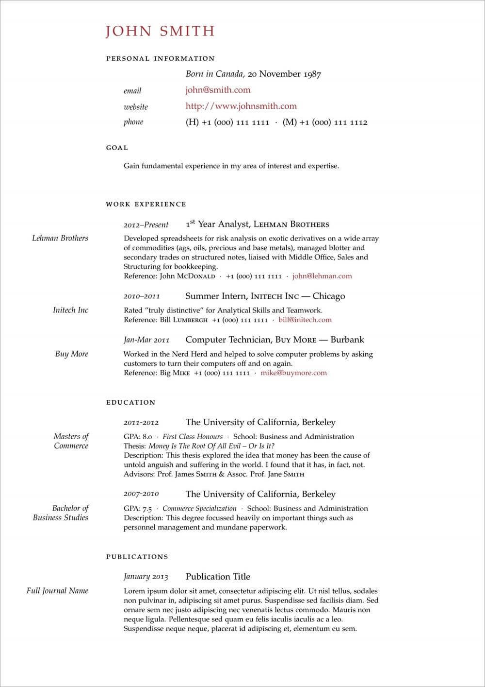 Detail Latex Cv Template Nomer 22
