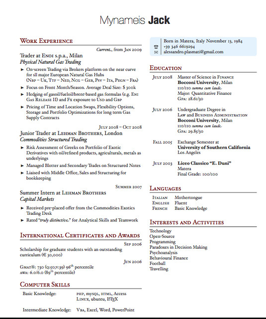Detail Latex Cv Template Nomer 24