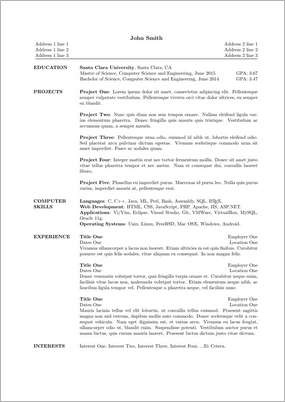 Detail Latex Cv Template Nomer 25