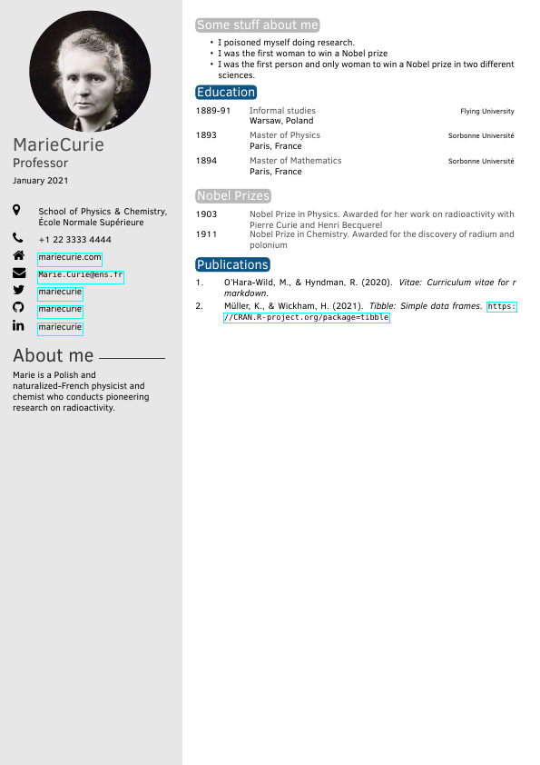 Detail Latex Cv Template Nomer 27