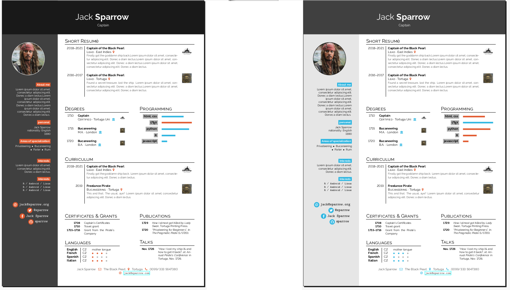 Detail Latex Cv Template Nomer 29