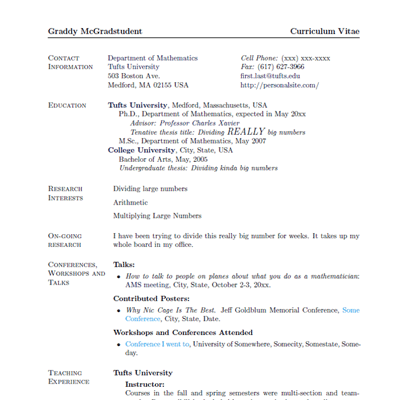Detail Latex Cv Template Nomer 32
